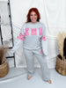 "Merry Christmas" Gray Long Sleeve Sweatshirt