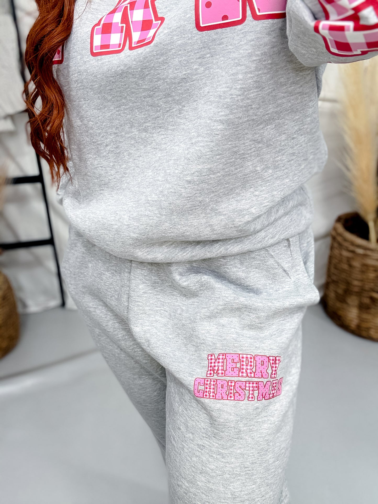 "Merry Christmas" Gray Sweatpants