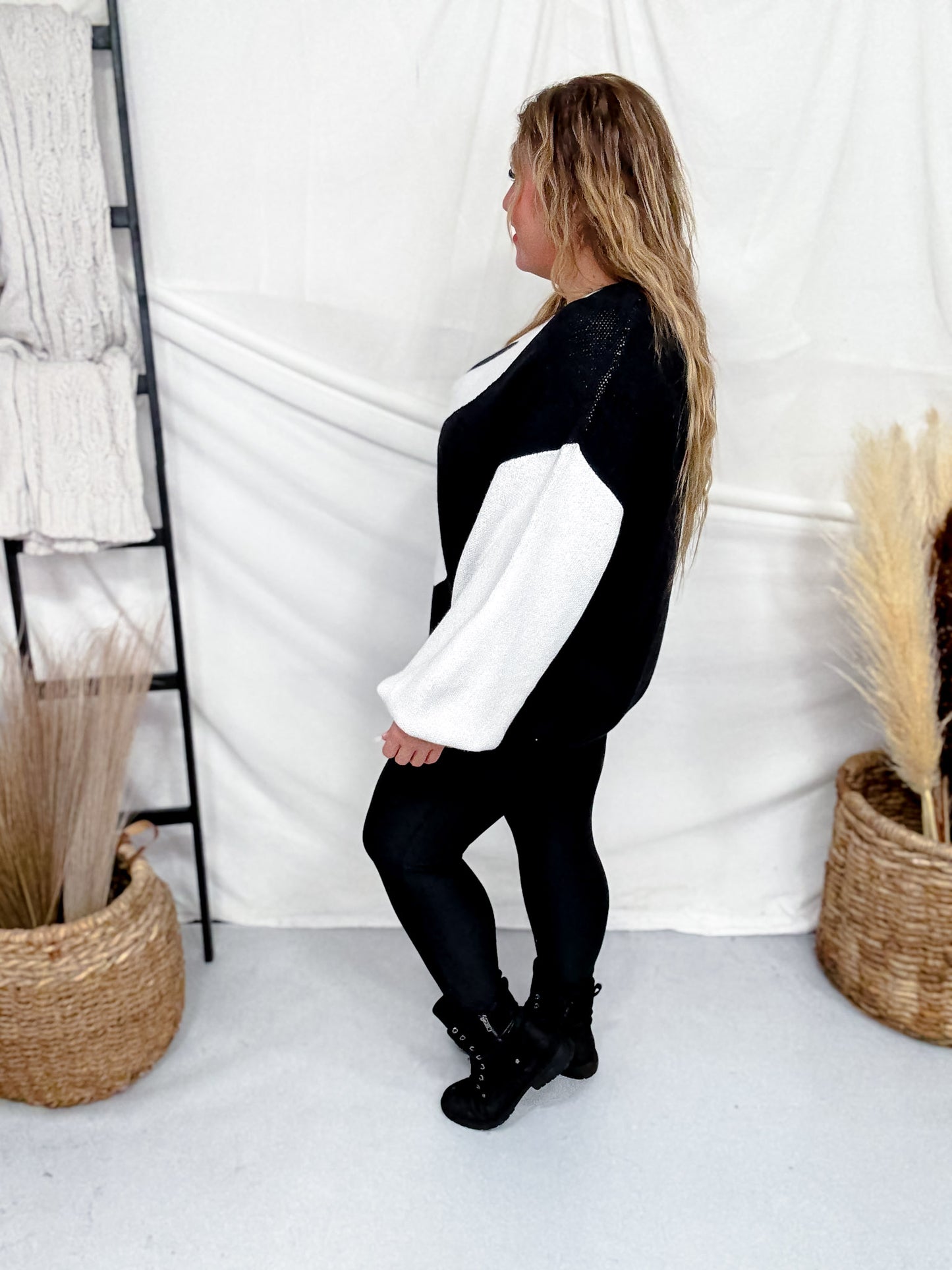 Black & White Yin Yang Sweater