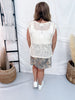 Ivory Open Fishnet Knit Sleeveless Top