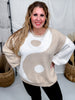 Taupe & White Yin Yang Sweater