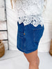 Denim Utility Skort