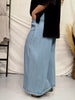 Acid Washed Chambray Palazzo Pants