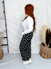 Black & White Polka Dot Straight Leg Pants