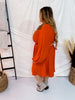 Long Sleeve Burnt Orange Minidress