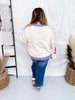 Long Sleeve Daisy Pattern Knit Pullover Sweater