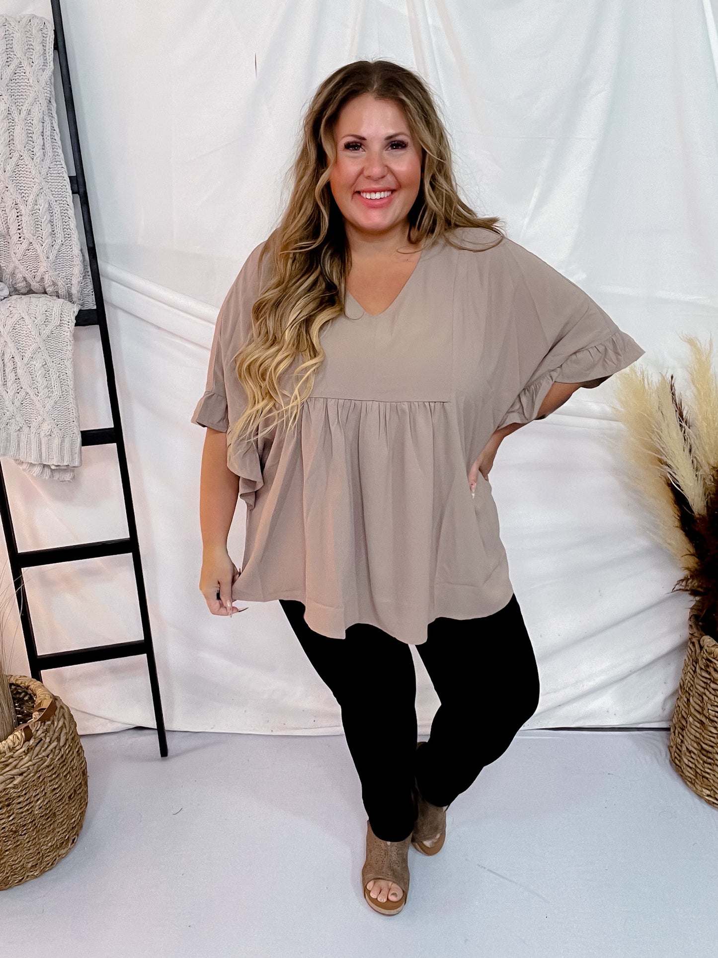 V-Neck Poncho Top