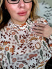 Hauntin' The Range Western Ghost Long Sleeve Mesh Top