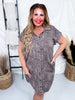 Leopard Print Button Front Shirt Dress