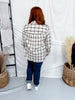 Brown Plaid Long Sleeve Button Front Top