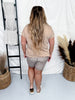 Brown Checkered Biker Shorts