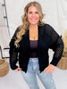 Black Open Front Crochet Cardigan