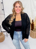 Black Open Front Crochet Cardigan