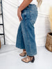 Judy Blue High Waist Wide Leg Cropped Jeans In Quarry Fade