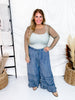Hunter Green Pearl Covered Mesh Top