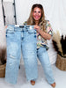 Judy Blue High-Waist Distressed 90's Straight Jeans