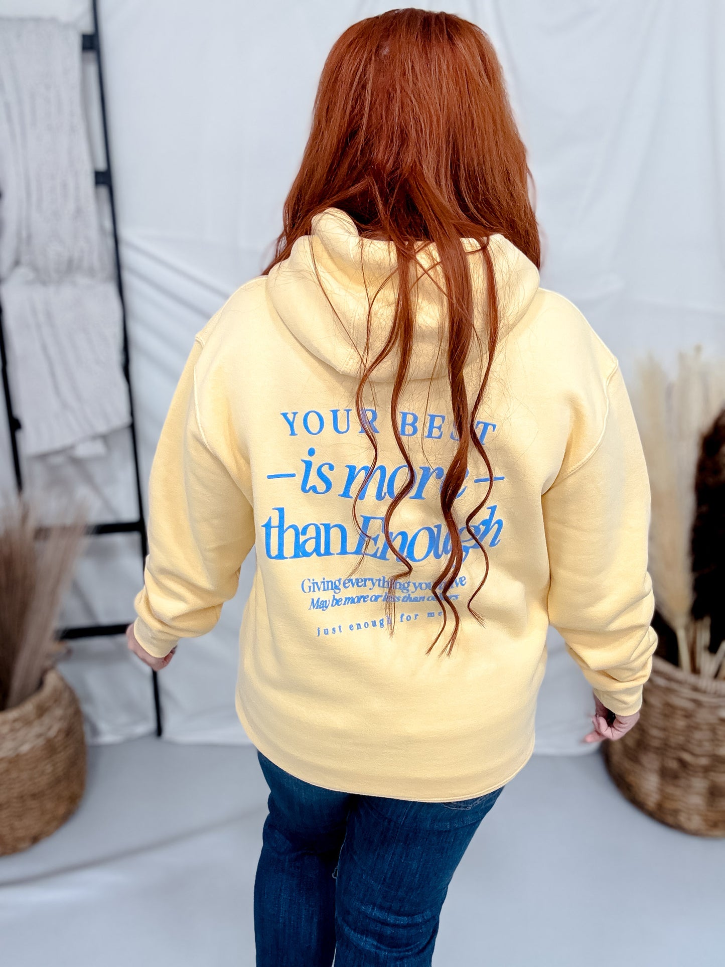 "Trying My Best" Light Yellow Hoodie