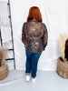 Sheer Leopard Print Blouse With Ruffled Cuffs