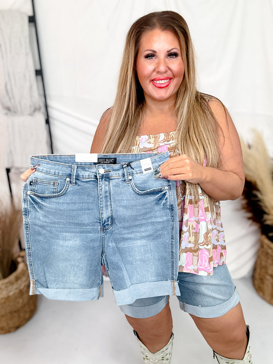 Judy Blue Tummy Control Cooling Denim Shorts