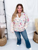 Floral Quilted Zip Up Jacket