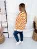 Orange & White Checkered Pull Over Sweatshirt