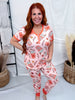 Pumpkin Spice Latte Short Sleeve Top & Joggers Loungewear Set