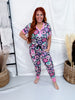 Sugar Skulls Short Sleeve Top & Joggers Loungewear Set