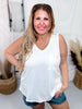 Thick Ribbed Tank Top With V-Neckline (8 Colors)