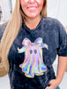 Rainbow Ghost Graphic Short Sleeve T-Shirt