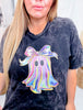 Rainbow Ghost Graphic Short Sleeve T-Shirt