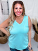Thick Ribbed Tank Top With V-Neckline (8 Colors)
