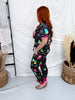 Neon Halloween Short Sleeve Top & Joggers Loungewear Set