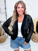 Black Open Knit Cocoon Cardigan