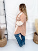 Peach Jam Long Sleeve Shacket W/ Crochet Detail