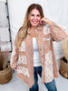 Peach Jam Long Sleeve Shacket W/ Crochet Detail