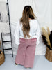 Wide Leg Pull On Cargo Pants in Faded Plum