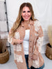 Peach Jam Long Sleeve Shacket W/ Crochet Detail