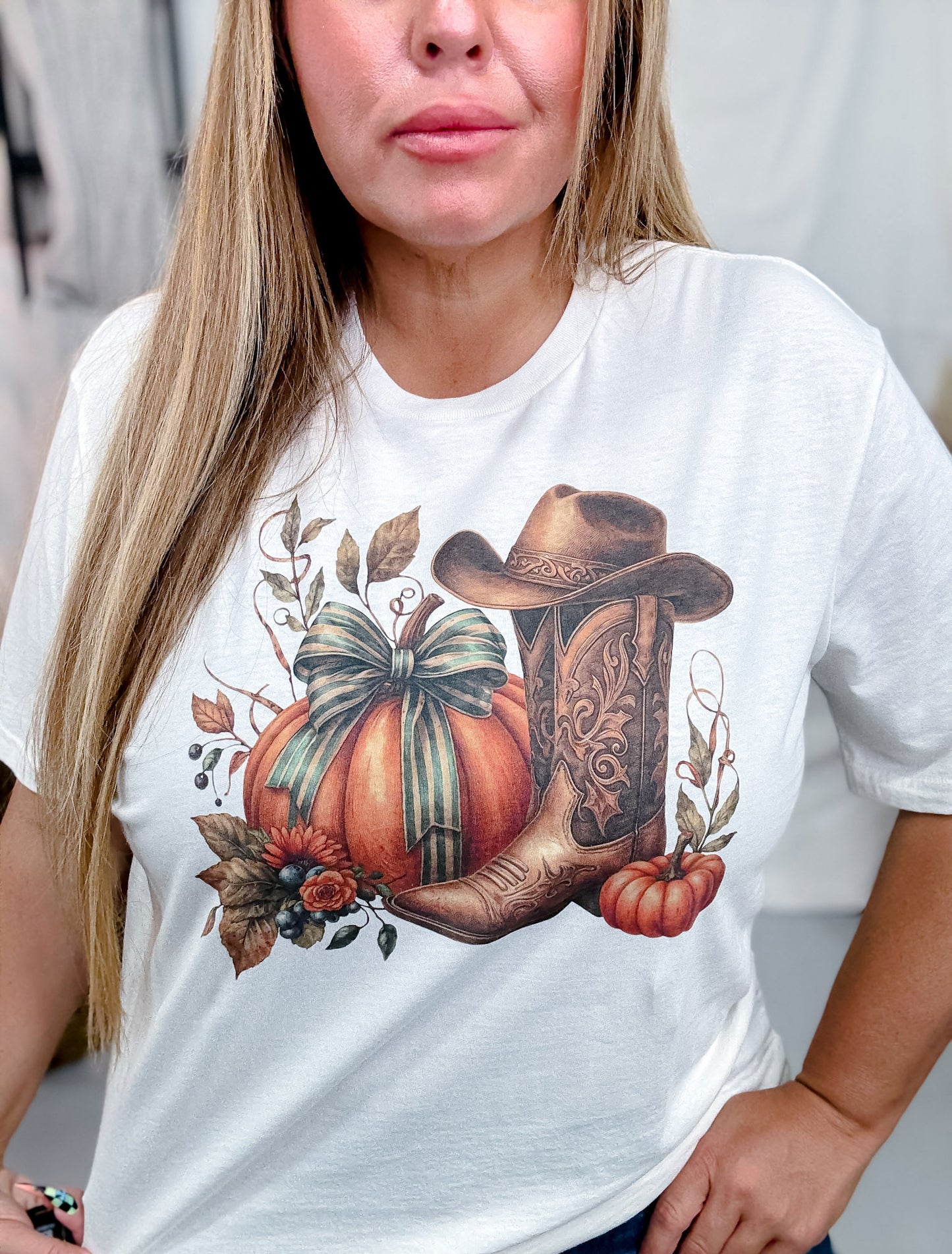 Fall Western Country Pumpkin Graphic T-Shirt