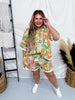 Resort Style Printed Shirt And Short Set