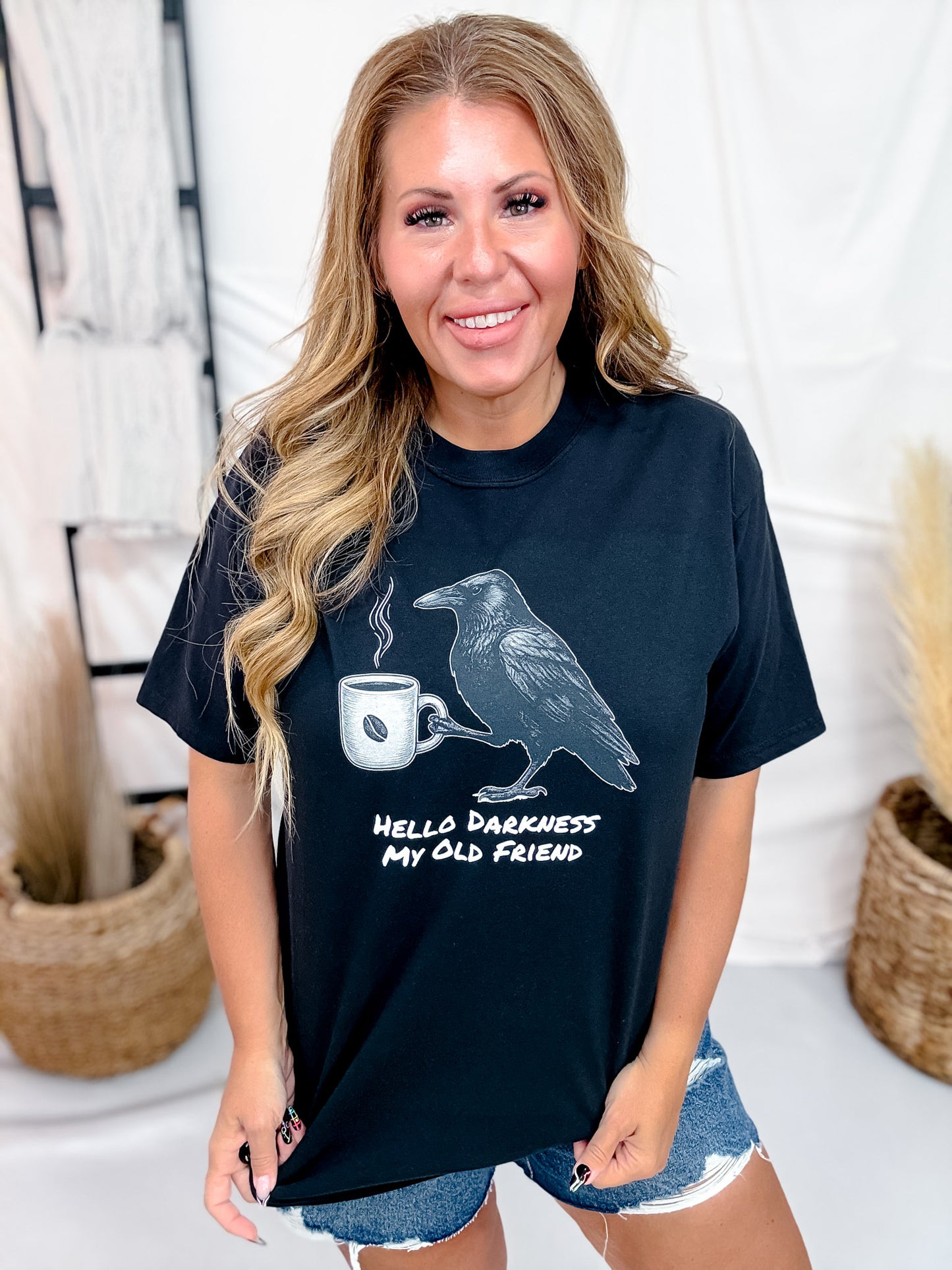Hello Darkness My Old Friend Short Sleeve Graphic Tee