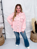 Long Sleeve Baby Pink Button Down Top W/ Studding Details