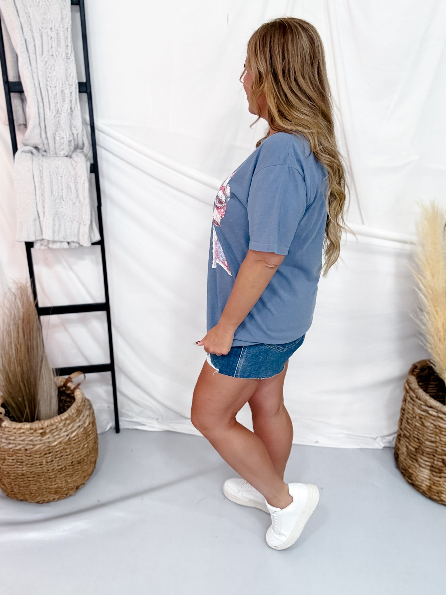 Patriotic Coquette Bow Short Sleeve Graphic Tee