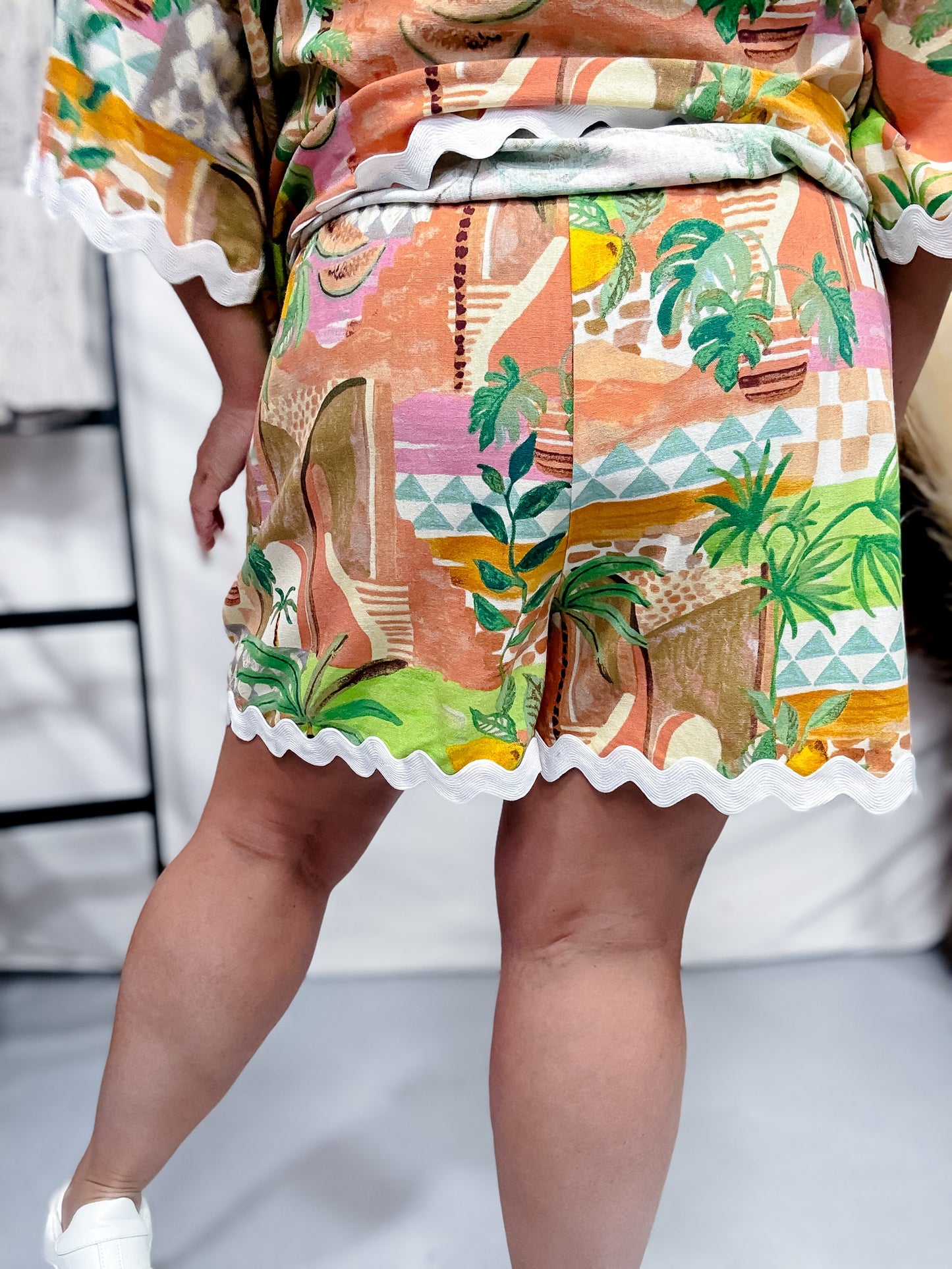Resort Style Printed Shirt And Short Set