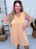 Ribbed V-Neckline Tanks Top Dress (8 Colors)