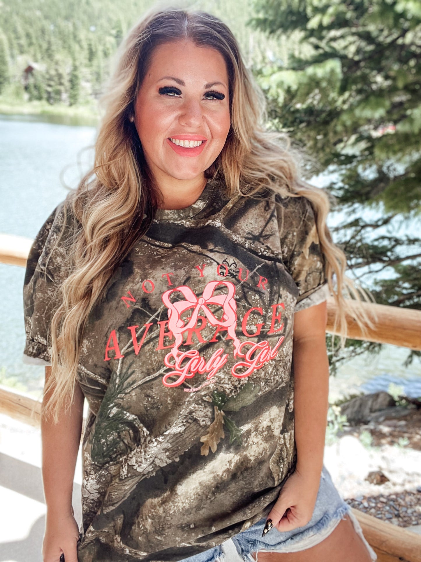 Not Your Average Girly Girl Camo Graphic T-Shirt