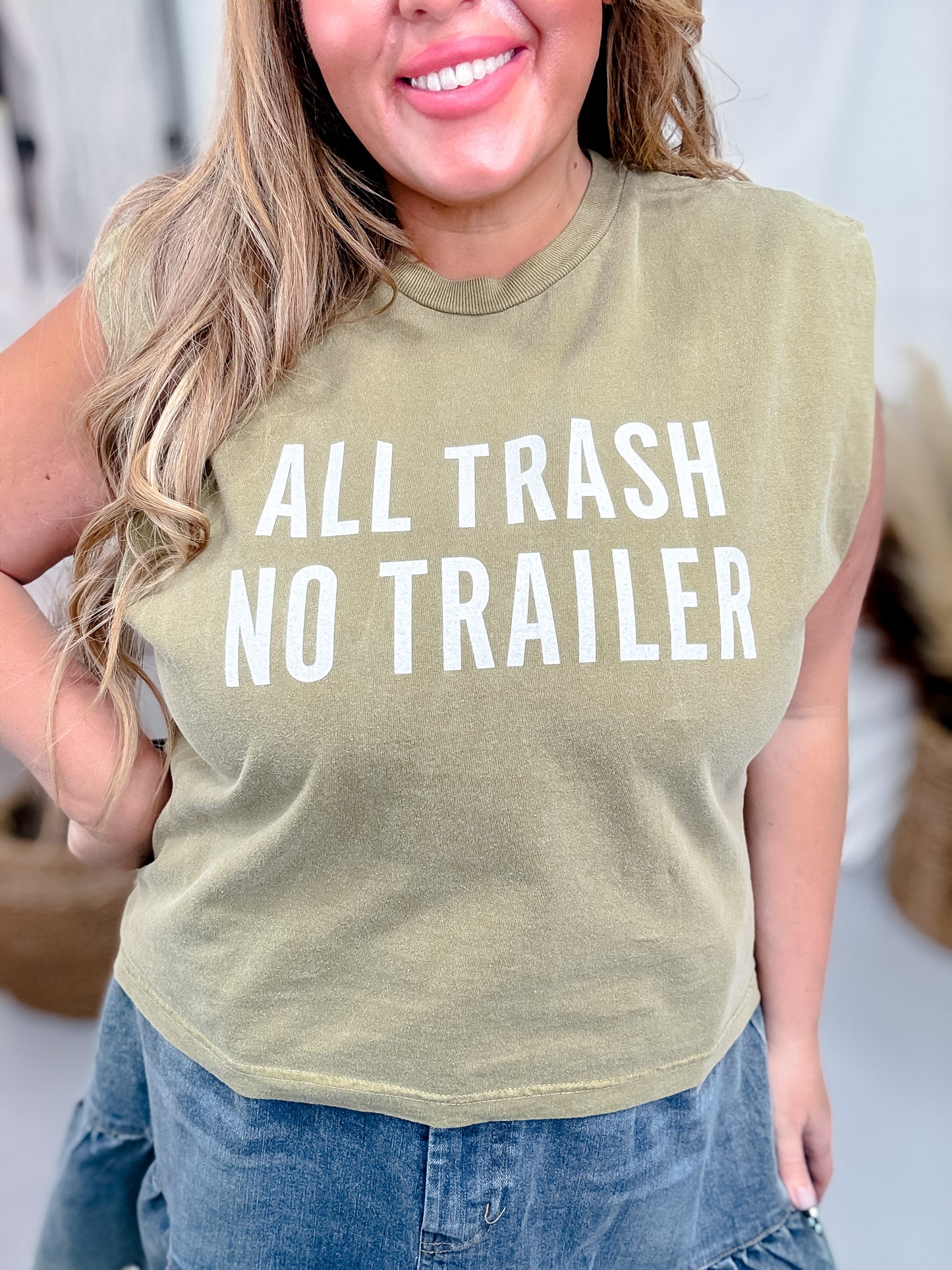 All Trash No Trailer Muscle Tank Top