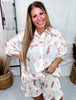 "Howdy Cowboy" Western Themed Short Sleeve Button Up Blouse