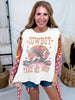 Cowboy Take Me Away Mixed Print Poncho Top