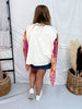 Cowboy Take Me Away Mixed Print Poncho Top