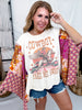 Cowboy Take Me Away Mixed Print Poncho Top